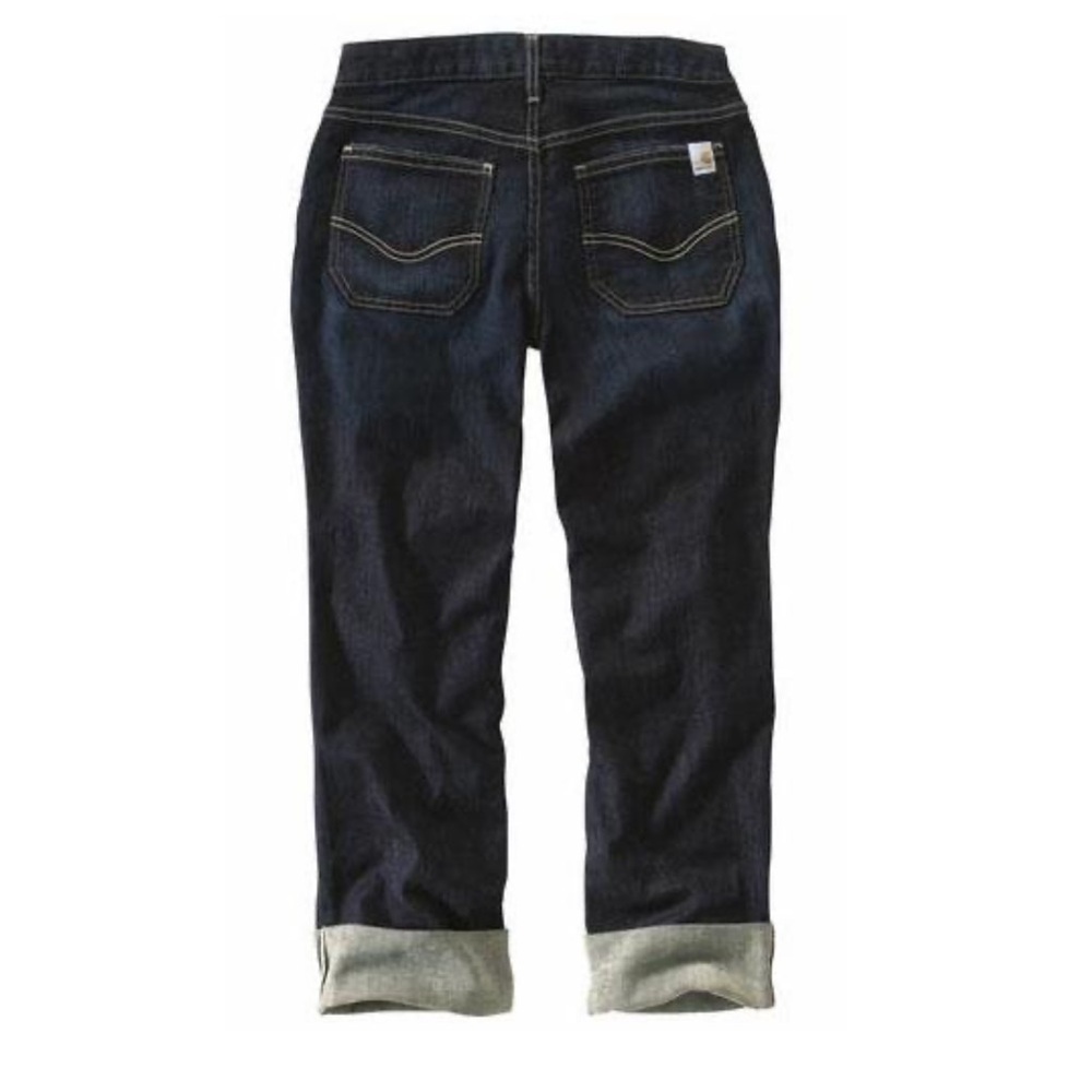 Carhartt WB071 - Women's Curvy Tomboy Cropped Jean, Blue, Size 14, NWT - Picture 3 of 8